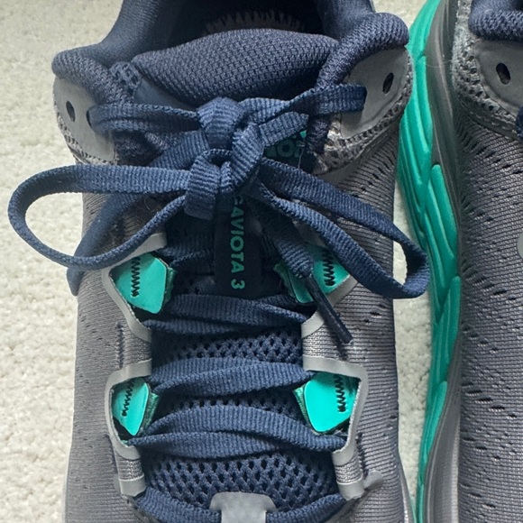 Hoka Gray and Teal Women's Running Shoes - Picture 5 of 8